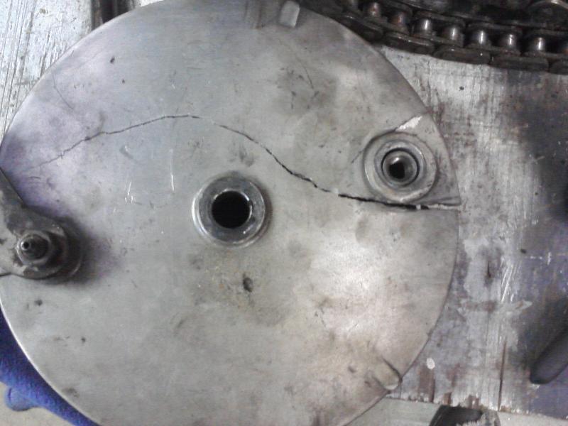 no wonder the brake didn't work. Frame was tweaked as well at the brake mount.